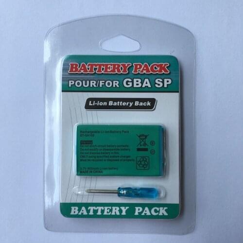 Brand New 3.7V 800mAh Rechargeable Battery Power Pack Replacement with tool For Nintendo Gameboy Advance GBA SP