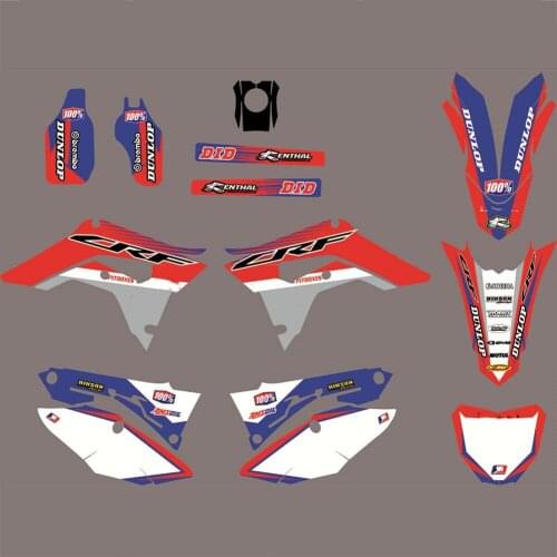 FOR Honda sticker GRAPHICS Personalised Stickers Motorcycle Deco Kit For Honda CRF250R 2018 2019 CRF450R CRF-450R 2017 2018 2019