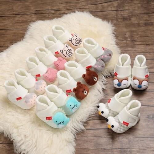 Newborn Baby Winter Cartoon Cartoon Cute Casual Shoes Cotton Warm Comfort Baby Boots 0-18 months Baby Walking Shoes