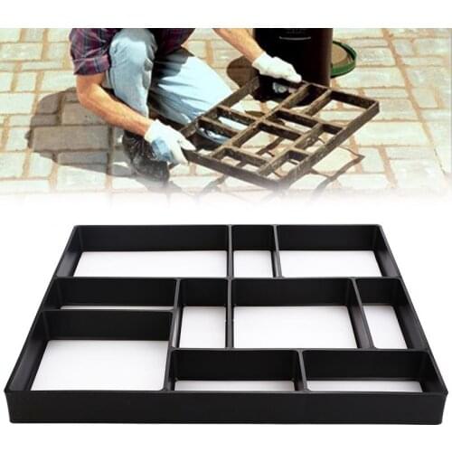 Black Plastic Making DIY Paving Mould Home Garden Floor Road Brick Concrete Stepping Driveway Stone Path Mold Patio Maker Mould