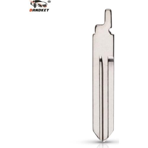 Dandkey 10X Metal Blank Uncut Flip Remote Car Key Blade Type #48 for Nissan Original 2014 Remote blade NO.48