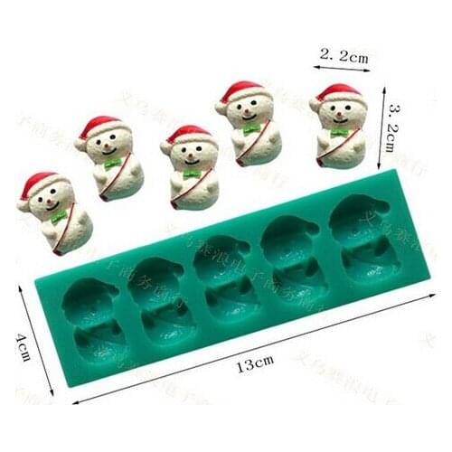 Snow man shape chocolate mold silicone mould Baking Mold baking tool decorations for cakes Fondant cake