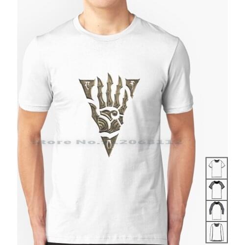 Morrowind Eso Logo T Shirt 100% Cotton Dovahkiin Dragonborn Elder Scrolls Online Elder Scrolls V Skyrim Eso Fus Ro Dah Games