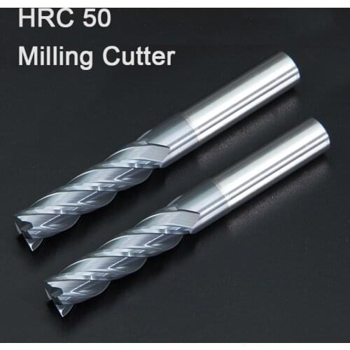 HRC50 1 2 3 4 5 6 8 10mm Carbide Milling cutting Tools Alloy Tungsten Steel Milling Cutter EndMills CNC Machine End Mills Metal