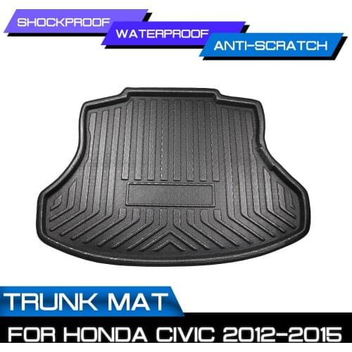 Car Rear Trunk Boot Mat Waterproof Floor Mats Carpet Anti Mud Tray Cargo Liner For Honda Civic 2012 2013 2014 2015