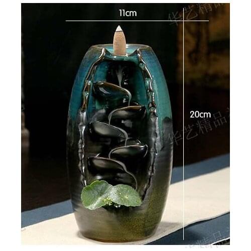 TOP business gift # wonderful art # HOME OFFICE porcelain pottery Smell Removing air Incense Burner + free Incense