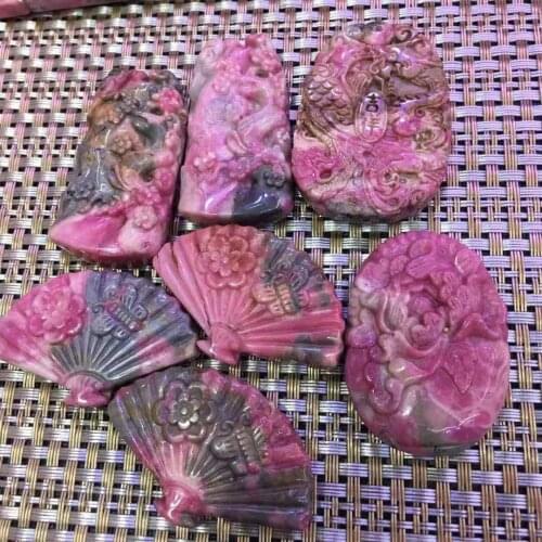 10pcs natural rose stone rose ash carving carving fine wholesale