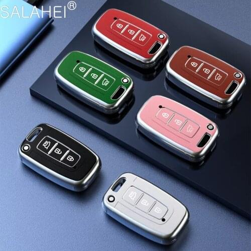 New TPU Car Remote Key Case Cover Shell For Hyundai Solaris HB20 i30 Veloster SR ix35 Elantra Accent For KIA RIO Sportage K2 K3