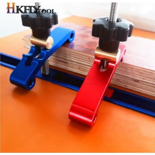 New Updated 1Set Universal Clamping Blocks Platen Miter Track Clamping Blocks M8 Screw Adjustable Press Plate Woodworking Clamps