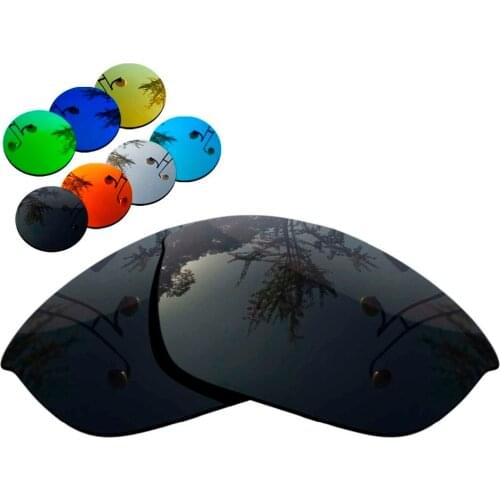 100% Precisely Cut Polarized Replacement Lenses for Half Jacket 2.0 Sunglasses Solid Black Color- Choices