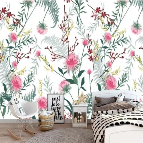 Modern Minimalist Floral Self Adhesive Wallpapers for Living Room Bedroom Decor Mural 3D Wall Home background Papel De Parede