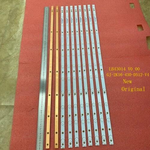 New 40 PCS/lot 12LED LED backlight strip for 43PUS6551 43PUS6401 LB43014 V0_00 43PUS6501 43PUS6101 43PUS6201 TPT430U3 43PUH6101