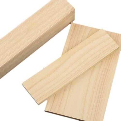 1PCS Japanese cypress / Hinoki wood DIY handmade materials handicraft Sealed can Checkerboard timber