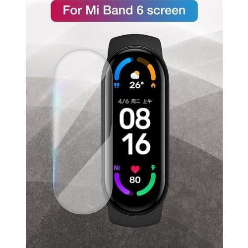 1/5/10 PCS High Definition Protective Film For Xiaomi Mi Band 6 Full Screen 3D TPU Film For Smart Watch Screen Protector Cover