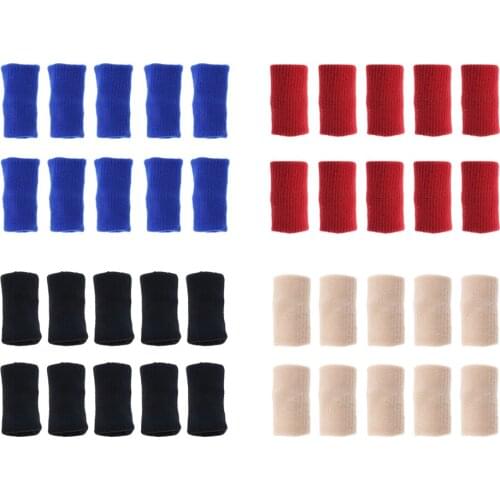 10 Pieces Finger Sleeves Thumb Braces Support Elastic Compression Tubes Protector Braces for Relieving Arthritis Pain