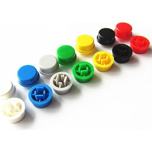 10pcs/lot Round Switch Button Cap A24 Can Be Used with 12*12*7.3 Switch (7 Colors)