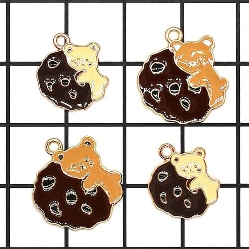 10PCS Cute Koala Enamel Animal Charms 20*24mm 25*29mm Pendant For Metal Earrings Bracelet DIY Jewelry Making Findings XL882