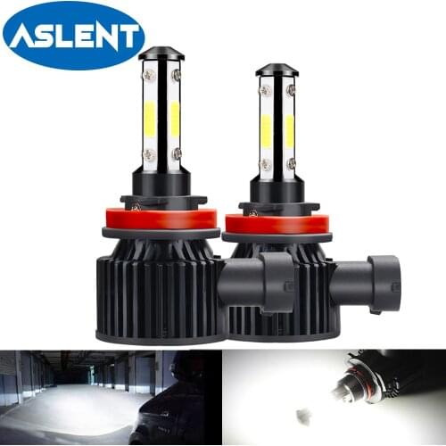 2X 14400LM H4 LED H7 Car Headlights Bulbs 360 4 side LED H11 H8 H9 9005 HB3 9006 HB4 9012 HIR2 6500K 12V Auto Lamp Turbo Lights