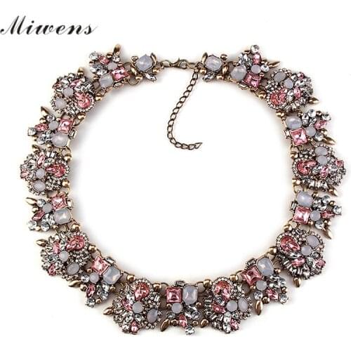 2020New Fashion Choker Za Brand Shourouk Crystal Collar Necklaces & Pendants Multicolored Statement Necklace jewelry 6068