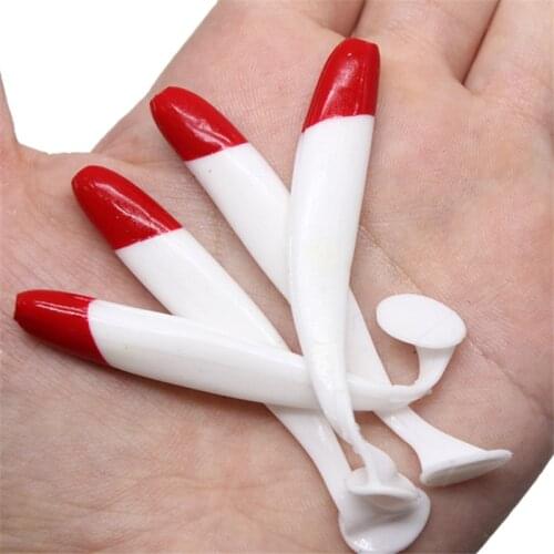 5/10pcs Artificial Wobbler Soft Carp Fishing Lure Jig 5.5cm 1.2g 7cm 2g Swimbait Double Color Silicone Soft Bait Carp Bass Lures