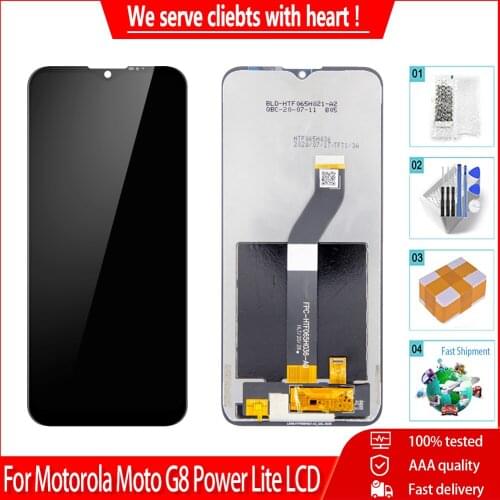 6.5" Original LCD For Motorola Moto G8 Power Lite XT2055 LCD Display With Touch Screen AAA Digitizer Assembly Replacement Parts