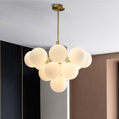 American bubble chandelier Luxury Glass Globe Led post modern lighting dining room wrought iron lighting designer G9 chandelier