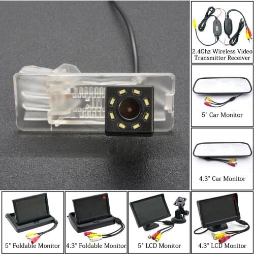 For Renault Duster/Dacia Duster Laguna 2/3 Espace 8LED Car Rear View Camera 4.3" 5" Parking Monitor Reverse Wireless Accessories