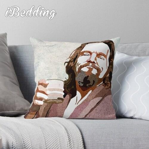 Big Lebowski DUDE Portrait Throw Pillow Cushion Cover Polyester Throw Pillows Case On Sofa Home Living Room Car Seat Decor