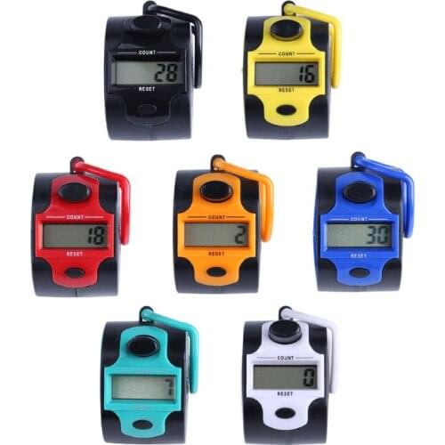 Digital Hand Tally Counter 5 Digit Number Manual Press Clicker LED Backlight Recorder with Finger Ring for Piecework Restaurant