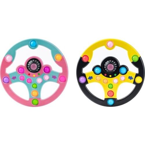 23cm Childrens Educational Steering Wheel Bubble Squishy Decompression Toys Simulation Driving Steering Wheel Free Shipping