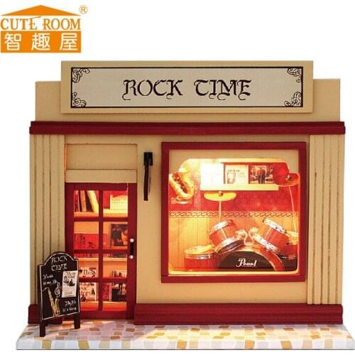 Cuteroom Diy House for Children Girls Toy Gift Miniature Puppenhaus 3D Wooden Miniaturas Furniture House Doll for Birthday