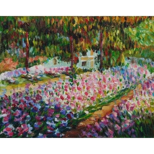 Artists Garden at Giverny II of Claude Monet art oil paintings Canvas reproduction hand-painted