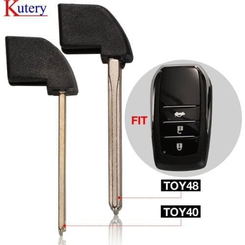 Kutery 10PCS/LOT New Smart Remote Key Insert blank Fob for Toyota Highlander Land Cruiser RAV4 Car Key Fob toy40 toy48 blade