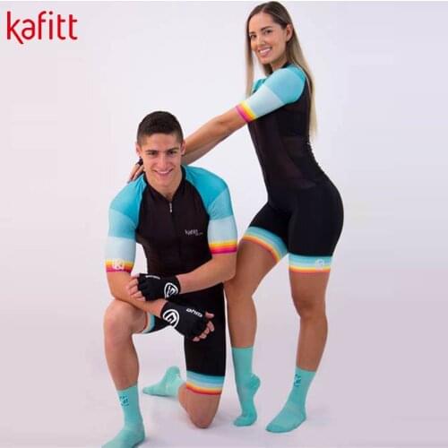 Kafitt 2020 Pro Triathlon Ladies Short Sleeve Cycling Jersey Cycling Jersey Jumpsuit Cycling Sweatshirt Set ciclismo feminino