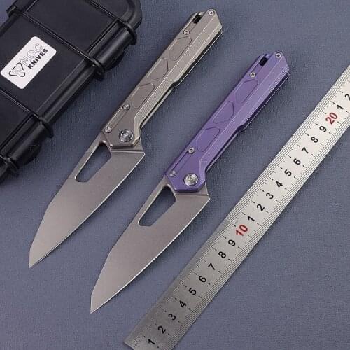 NOC DT03 Jack Knife VG10 Titanium 58HRC Blade Handle For Cutter Hunting and equipment Camping Outdoor Survival Pocket Knives