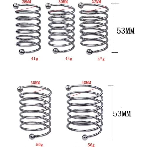 Cock Rings Spring Stainless Steel Penis Dildo Ring Wave Thread Extended Version Male Delay Ejaculation Sex Toys for Men