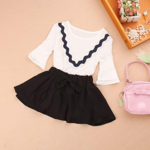 Girls clothing sets 2019 Summer kids girls clothes t shirt+skirt two-piece suit children clothing set mother daughter dresses