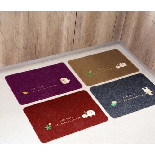 OTHERHOUSE Bathroom Rug Carpet Anti-Slip Flannel Carpet Bath Shower Mat Doormat Outdoor Kitchen Living Room Floor Mat Bathmate