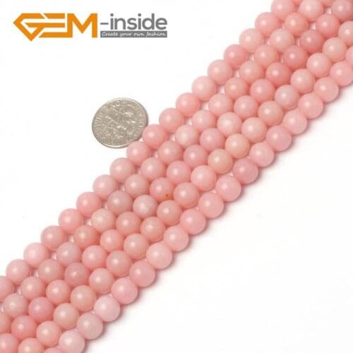 Natural AAA Grade Round Pink Opal Beads For Jewelry Making strand 15 inch Semi precious bead for bracelet Necklace making DIY
