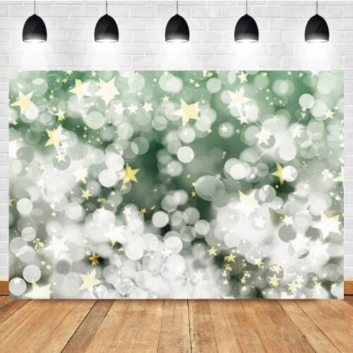 Laeacco White Light Bokeh Stars Birthday Portrait Decoration Custom Photo Photography Backdrop Photo Background For Photo Studio