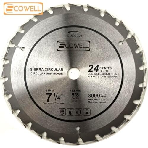 30% Off 7-1/4" (184mm) Circular Saw Blades Diamond Carbide Tip Segment 24 Teeth Wood Cutting Saw Blades High Quality Circle Saws