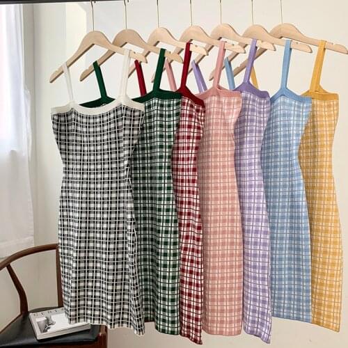 LKGHULO Summer Knitted Dresses