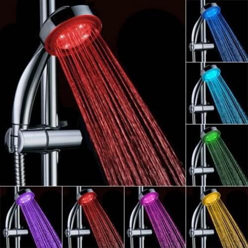 LED 7 Colors Changing Shower Head High Pressure Adjustable Shower Head Jetting Shower Head Filter Bathroom SPA Nozzle