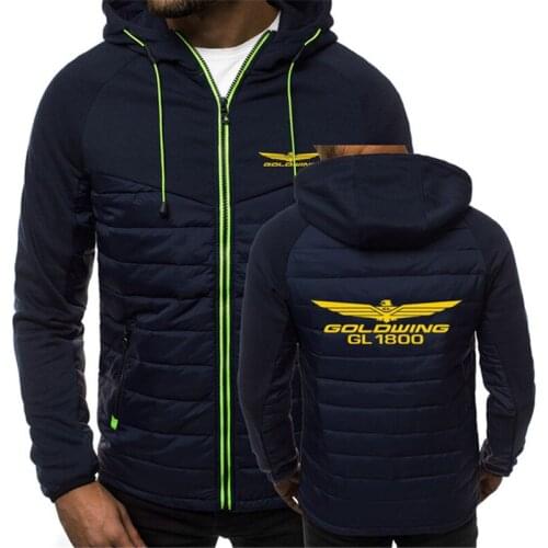 2021 New Honda GOLDWING Winter Thickening Hoodies Men Casual Jacket Solid Warm Cloth Zipper Coats Sweatshirts