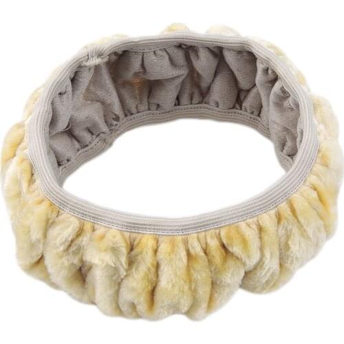 3 PCS Car-styling Charm Warm Long Wool Plush Steering Wheel Cover for Car Handbrake Accessory for Diameter 36-38cm Hot Selling