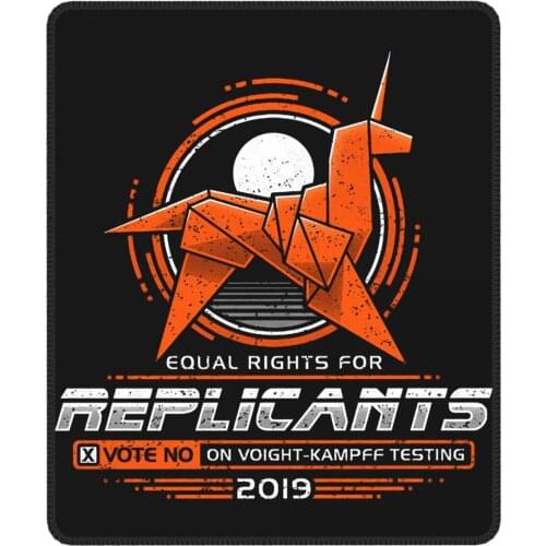 Equal Rights For Replicants Blade Runner 2049 Movie Gaming Mouse Pad Non-Slip Desk Mat Pads Rubber Gamer Computer Laptop Pad