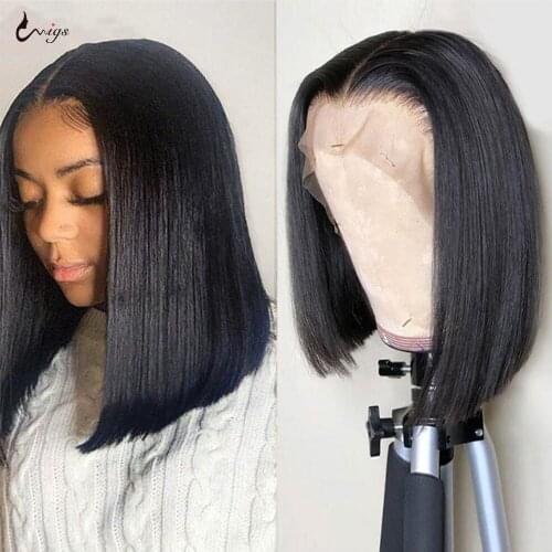 UWIGS Pixie Cut Wig Short Bob Wigs Colored Human Hair Wigs For Women Brown Color Straight Human Hair Wigs Pixie Cut Bob Wig