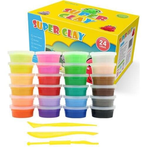 Modeling Clay Air Dry Ultra Light 24 Colors Molding Magic Clay Gifts Toys For Children Early Educatiional