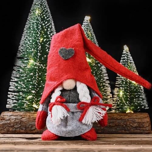 Handmade Christmas Elf Doll Christmas Gift Gnomes Standing Gnome Toy Ornaments Home Holiday Decoration Present Home Decoretion