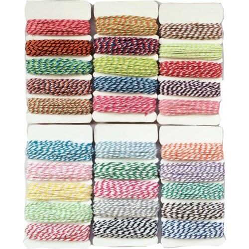 2 Pcs/pack/lot color Double Cotton bakers Twine DIY Twine 12ply for DIY Craft gift Packing cotton rope hang tags rope/string